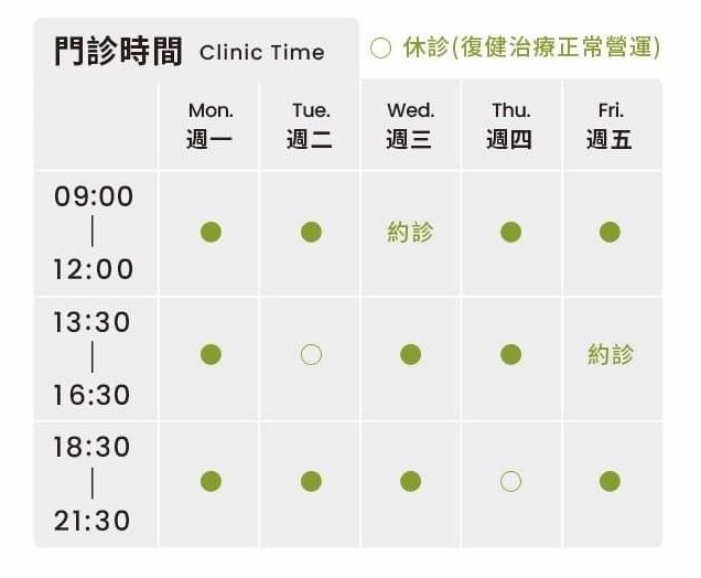 佑立診所門診時間表